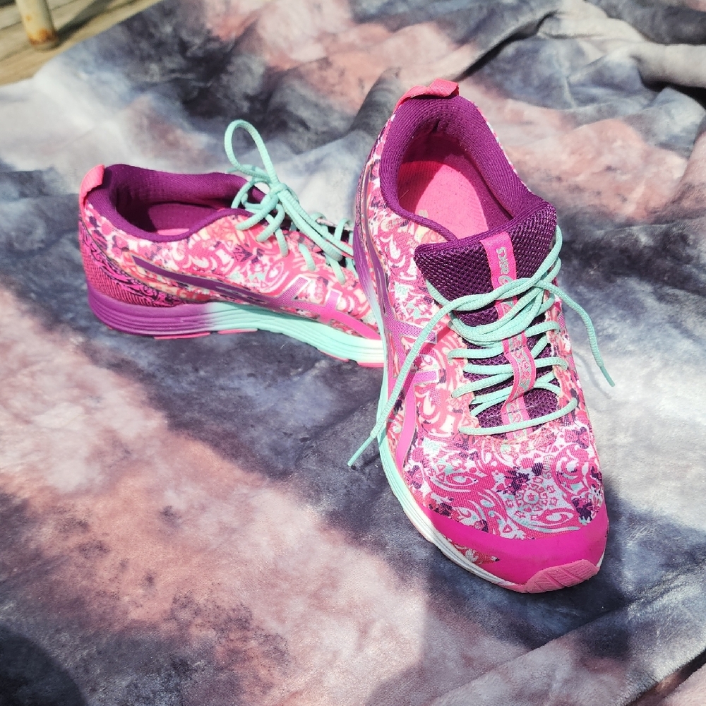 Asics Pink and Purple Athletic Shoes